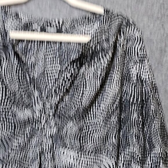 Premise Blouse Woman Size 3X Black White Polka Dot Balloon Sleeve‎ Pullover Top - Picture 2 of 16